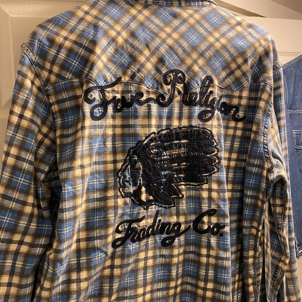 True Religion plaid men’s shirt